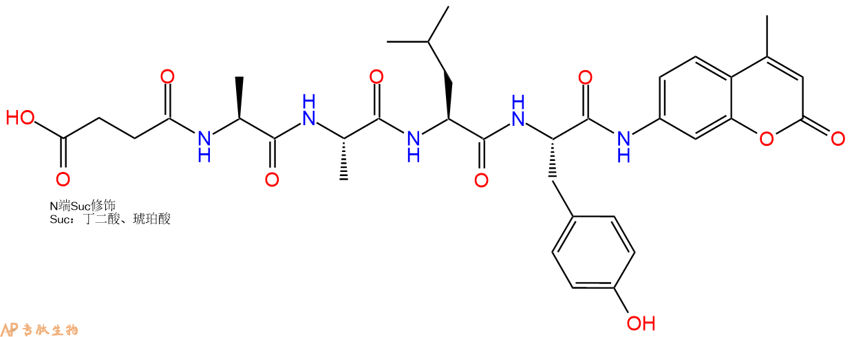 专肽生物产品Suc-Ala-Ala-Leu-Tyr-AMC