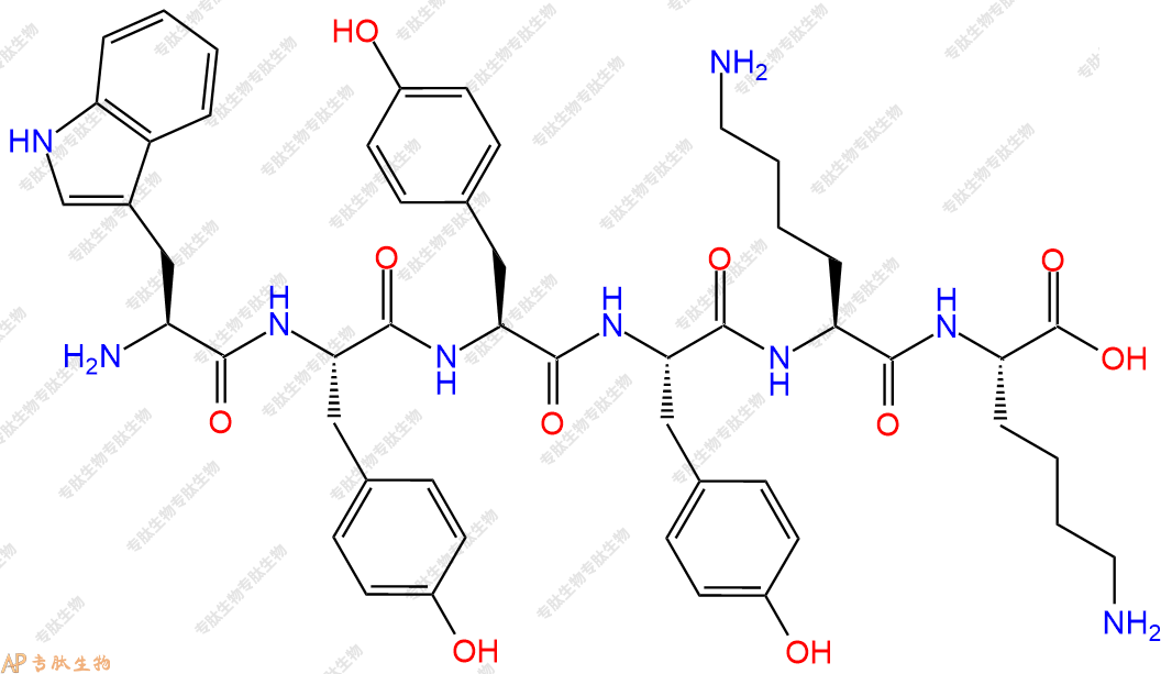 专肽生物产品Trp-Tyr-Tyr-Tyr-Lys-Lys