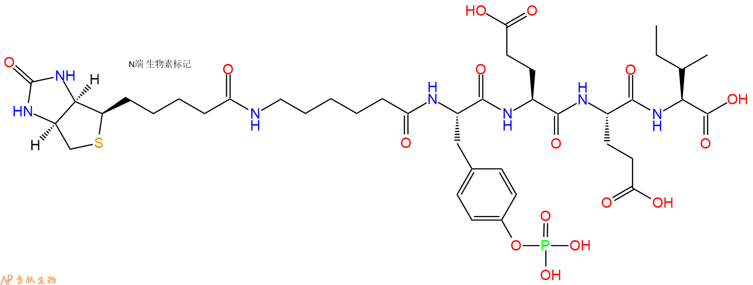 专肽生物产品Biotinyl-Ahx-Tyr(PO3H2)-Glu-Glu-Ile201422-05-1