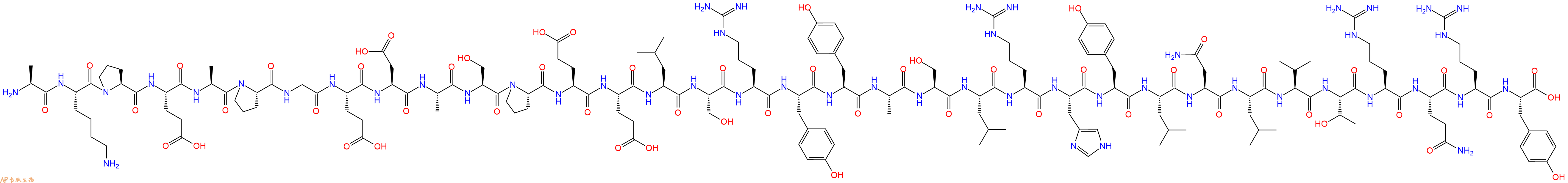 专肽生物产品H2N-Ala-Lys-Pro-Glu-Ala-Pro-Gly-Glu-Asp-Ala-Ser-Pr