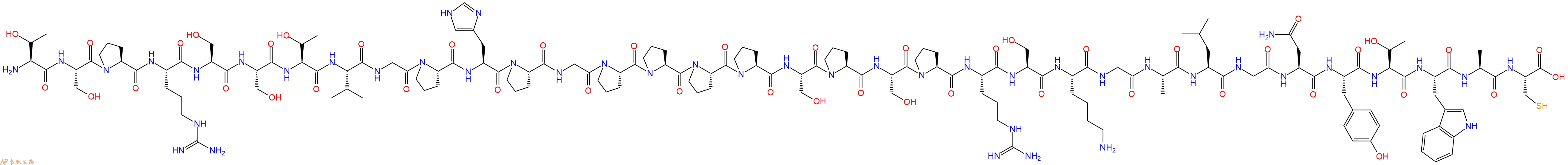 专肽生物产品H2N-Thr-Ser-Pro-Arg-Ser-Ser-Thr-Val-Gly-Pro-His-Pr