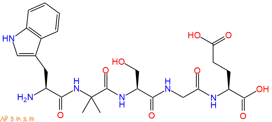 专肽生物产品H2N-Trp-Aib-Ser-Gly-Glu-COOH