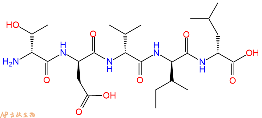 专肽生物产品H2N-DThr-DAsp-DVal-DIle-DLeu-COOH