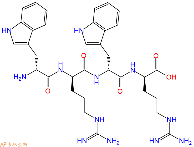 专肽生物产品H2N-DTrp-DArg-DTrp-DArg-COOH