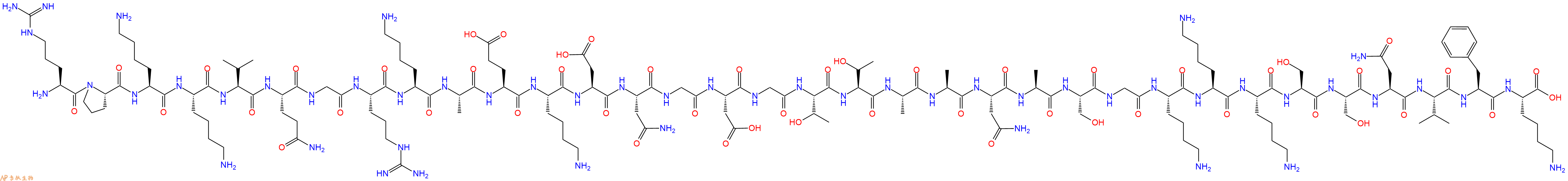 专肽生物产品H2N-Arg-Pro-Lys-Lys-Val-Gln-Gly-Arg-Lys-Ala-Glu-Ly