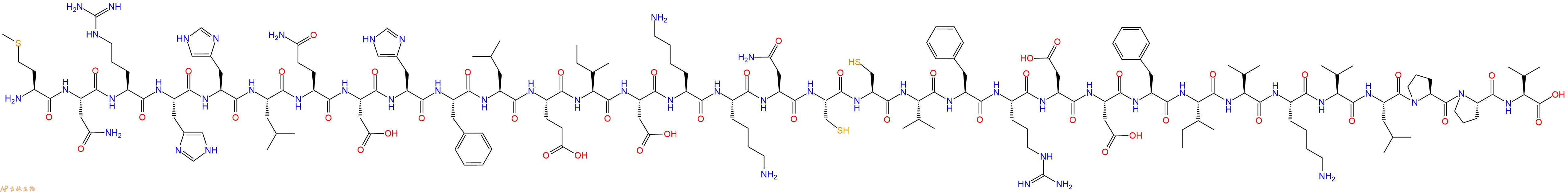 专肽生物产品H2N-Met-Asn-Arg-His-His-Leu-Gln-Asp-His-Phe-Leu-Gl
