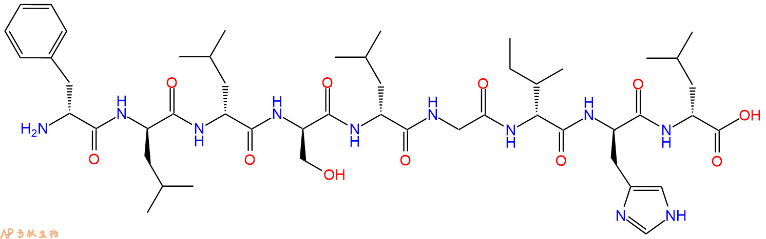专肽生物产品H2N-DPhe-DLeu-DLeu-DSer-DLeu-Gly-DIle-DHis-DLeu-CO