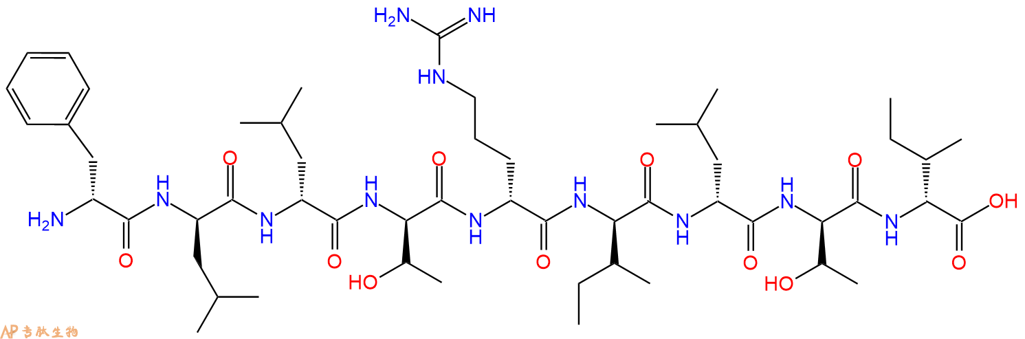 专肽生物产品H2N-DPhe-DLeu-DLeu-DThr-DArg-DIle-DLeu-DThr-DIle-C