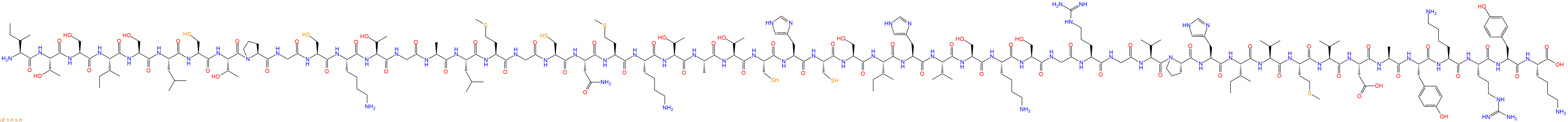 专肽生物产品H2N-Ile-Thr-Ser-Ile-Ser-Leu-Cys-Thr-Pro-Gly-Cys-Ly