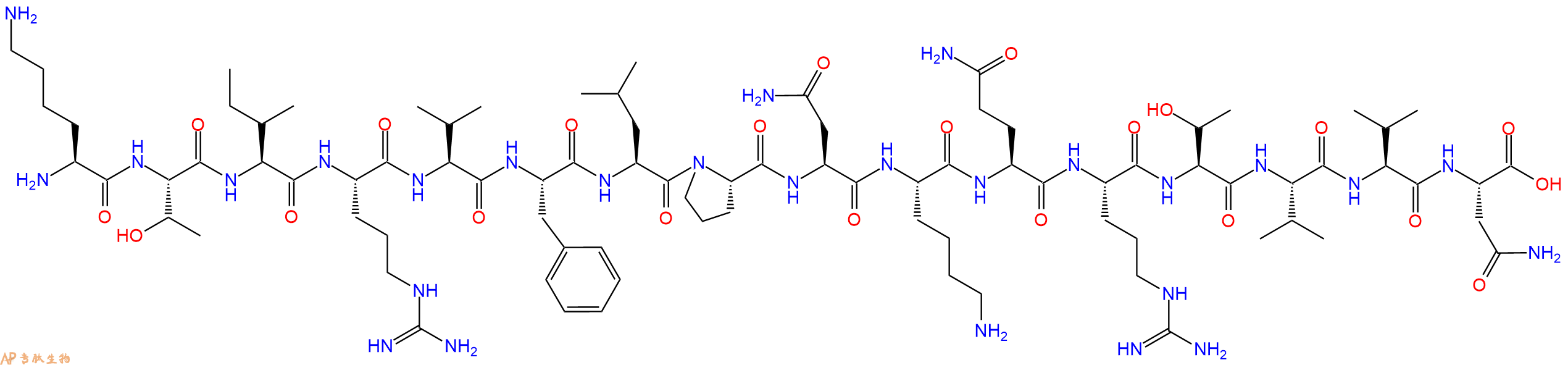 专肽生物产品H2N-Lys-Thr-Ile-Arg-Val-Phe-Leu-Pro-Asn-Lys-Gln-Ar