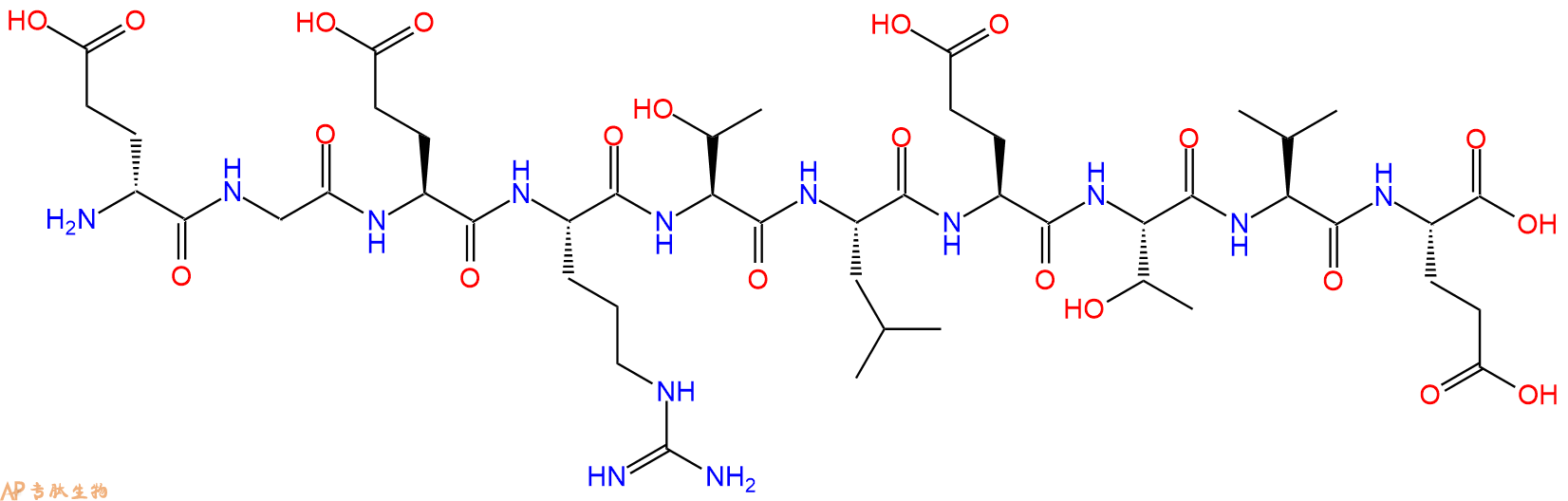专肽生物产品H2N-DGlu-Gly-Glu-Arg-Thr-Leu-Glu-Thr-Val-Glu-COOH