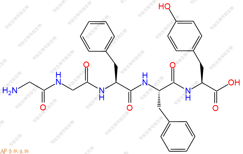 专肽生物产品H2N-Gly-Gly-Phe-Phe-Tyr-COOH