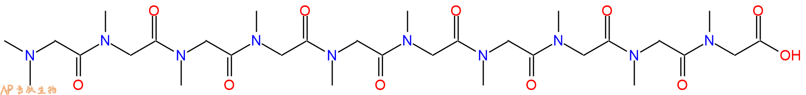 专肽生物产品H2N-Sar-Sar-Sar-Sar-Sar-Sar-Sar-Sar-Sar-Sar-COOH