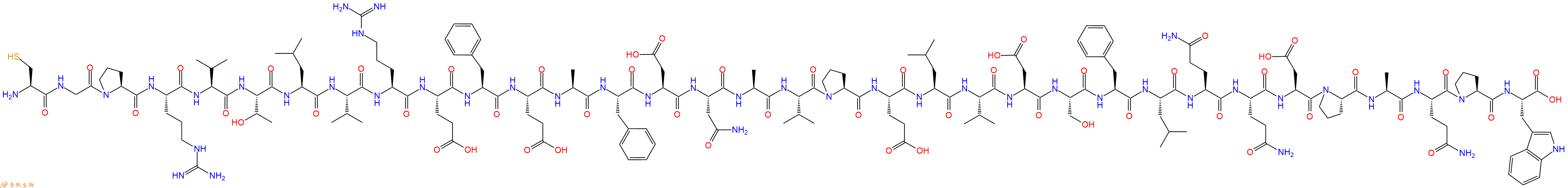 专肽生物产品H2N-Cys-Gly-Pro-Arg-Val-Thr-Leu-Val-Arg-Glu-Phe-Gl