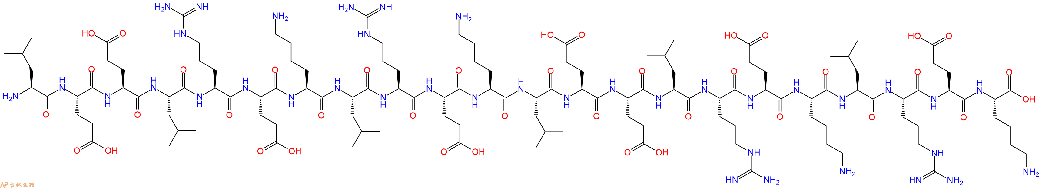 专肽生物产品H2N-Leu-Glu-Glu-Leu-Arg-Glu-Lys-Leu-Arg-Glu-Lys-Le