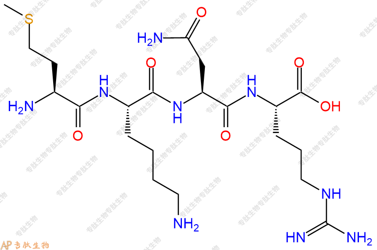 专肽生物产品H2N-Met-Lys-Asn-Arg-COOH