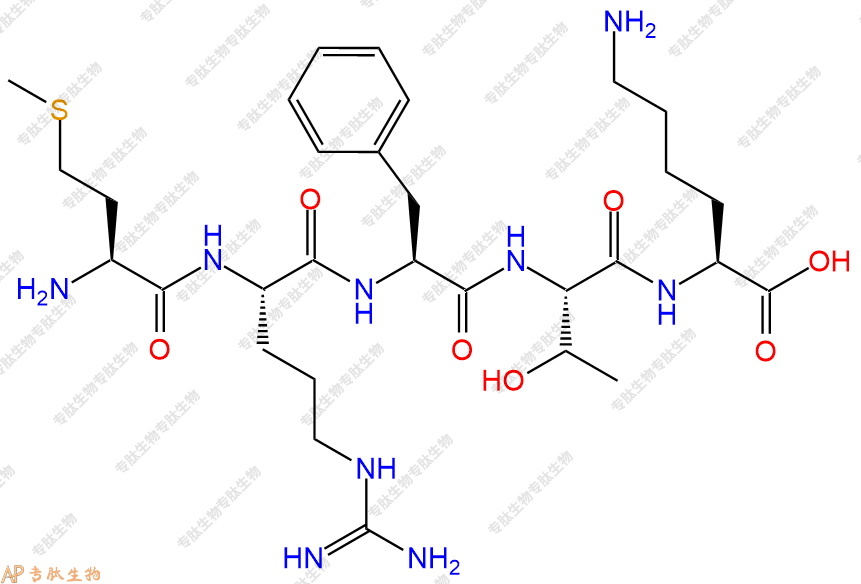 专肽生物产品H2N-Met-Arg-Phe-Thr-Lys-COOH