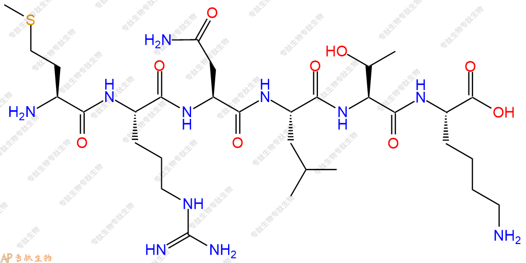 专肽生物产品H2N-Met-Arg-Asn-Leu-Thr-Lys-COOH