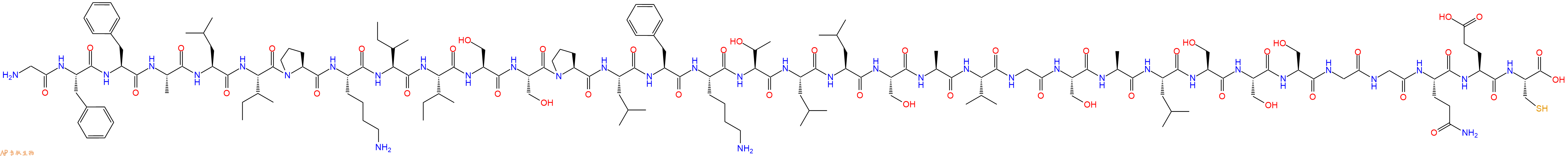 专肽生物产品H2N-Gly-Phe-Phe-Ala-Leu-Ile-Pro-Lys-Ile-Ile-Ser-Se