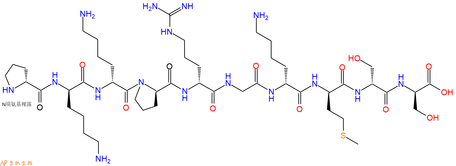 专肽生物产品H2N-DPro-DLys-DLys-DPro-DArg-Gly-DLys-DMet-DSer-DS