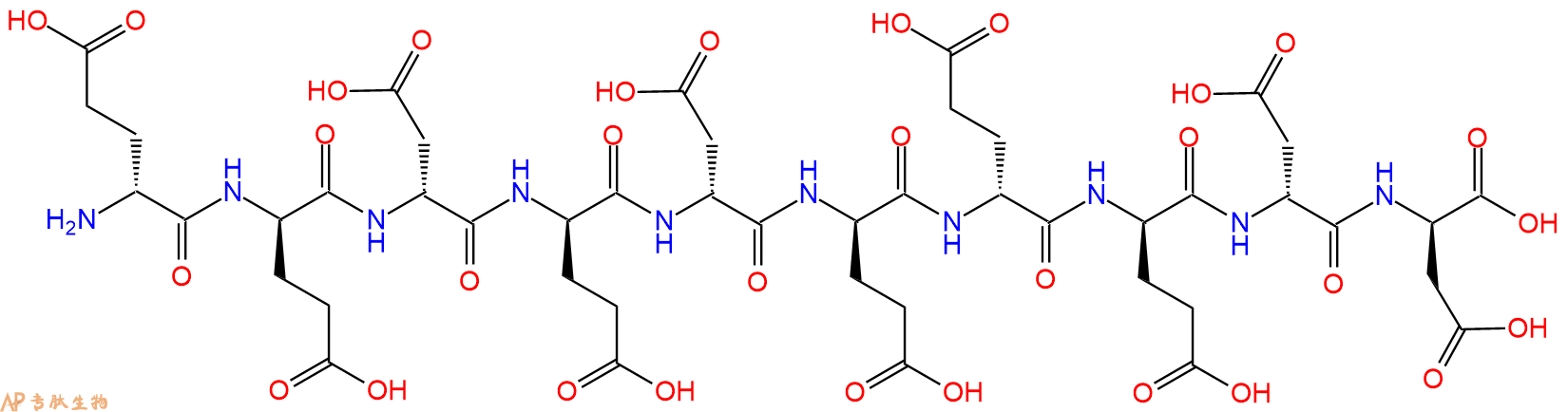 专肽生物产品H2N-DGlu-DGlu-DAsp-DGlu-DAsp-DGlu-DGlu-DGlu-DAsp-D