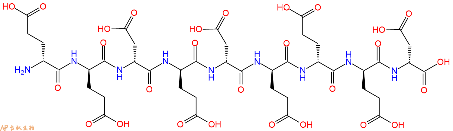 专肽生物产品H2N-DGlu-DGlu-DAsp-DGlu-DAsp-DGlu-DGlu-DGlu-DAsp-C