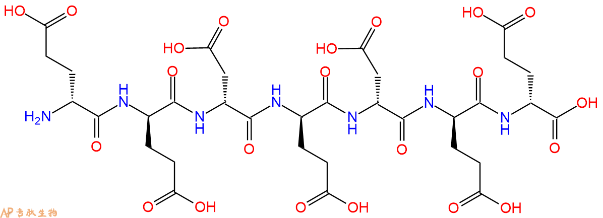 专肽生物产品H2N-DGlu-DGlu-DAsp-DGlu-DAsp-DGlu-DGlu-COOH