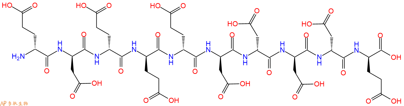 专肽生物产品H2N-DGlu-DAsp-DGlu-DGlu-DGlu-DAsp-DAsp-DAsp-DAsp-D