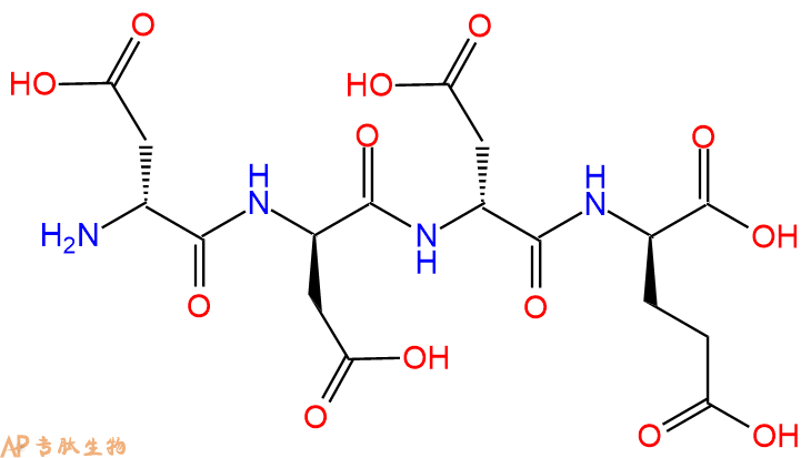 专肽生物产品H2N-DAsp-DAsp-DAsp-DGlu-COOH
