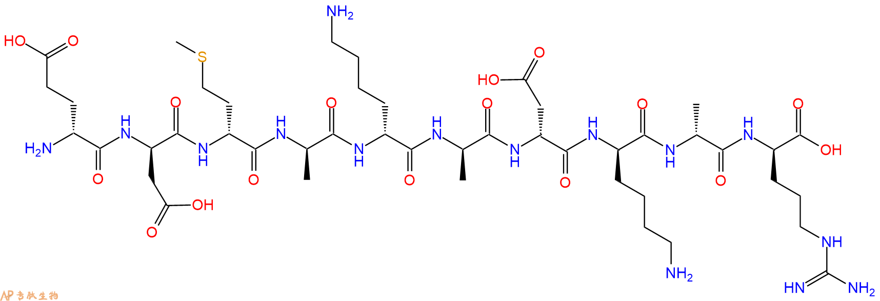 专肽生物产品H2N-DGlu-DAsp-DMet-DAla-DLys-DAla-DAsp-DLys-DAla-D