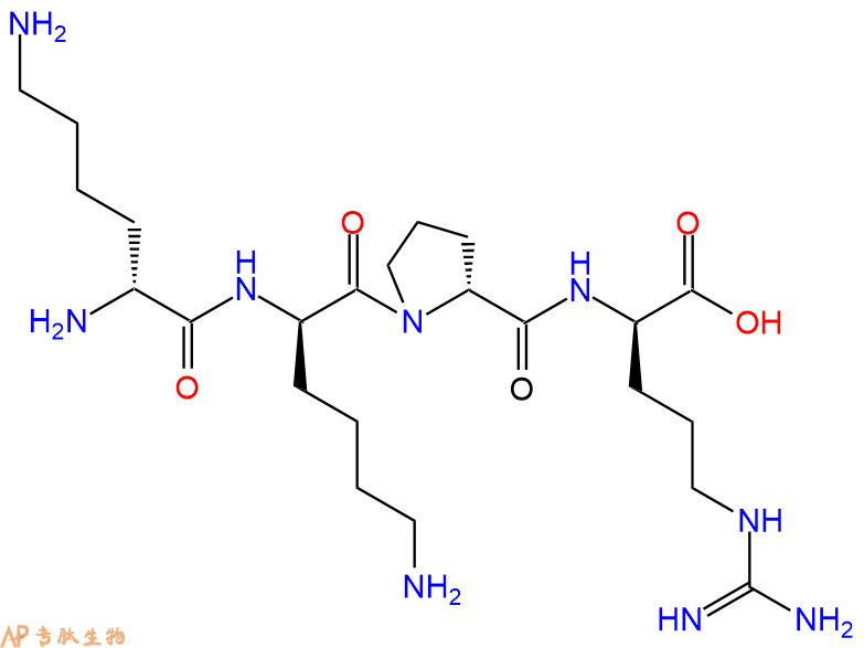 专肽生物产品H2N-DLys-DLys-DPro-DArg-COOH