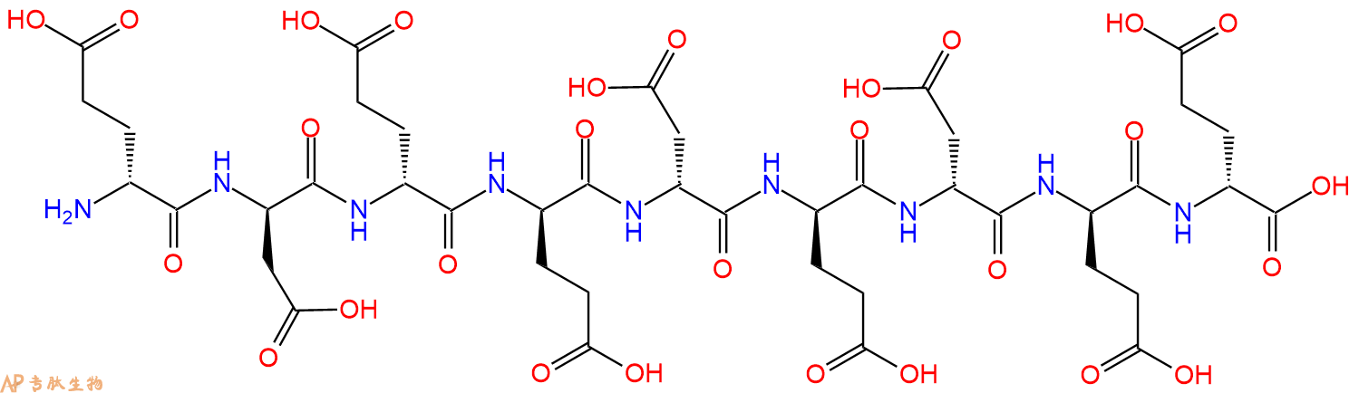 专肽生物产品H2N-DGlu-DAsp-DGlu-DGlu-DAsp-DGlu-DAsp-DGlu-DGlu-C