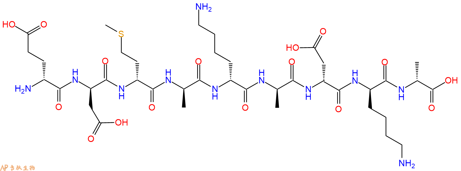 专肽生物产品H2N-DGlu-DAsp-DMet-DAla-DLys-DAla-DAsp-DLys-DAla-C