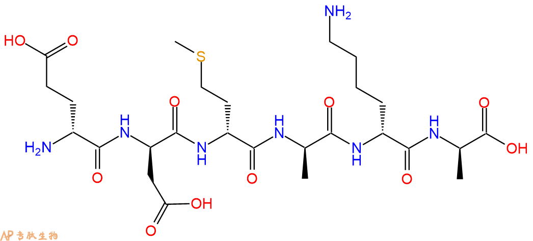 专肽生物产品H2N-DGlu-DAsp-DMet-DAla-DLys-DAla-COOH