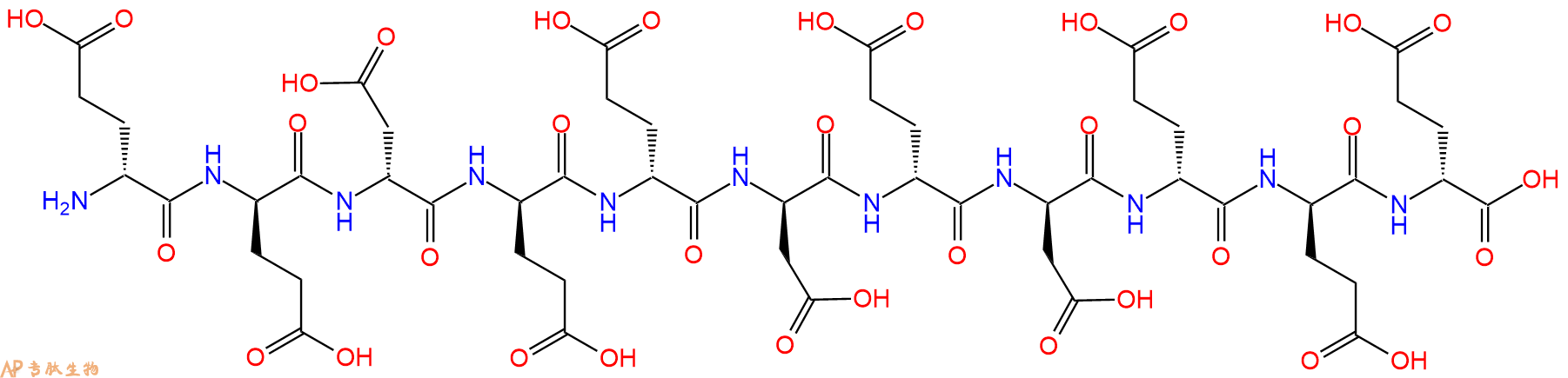 专肽生物产品H2N-DGlu-DGlu-DAsp-DGlu-DGlu-DAsp-DGlu-DAsp-DGlu-D