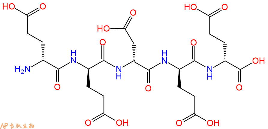 专肽生物产品H2N-DGlu-DGlu-DAsp-DGlu-DGlu-COOH