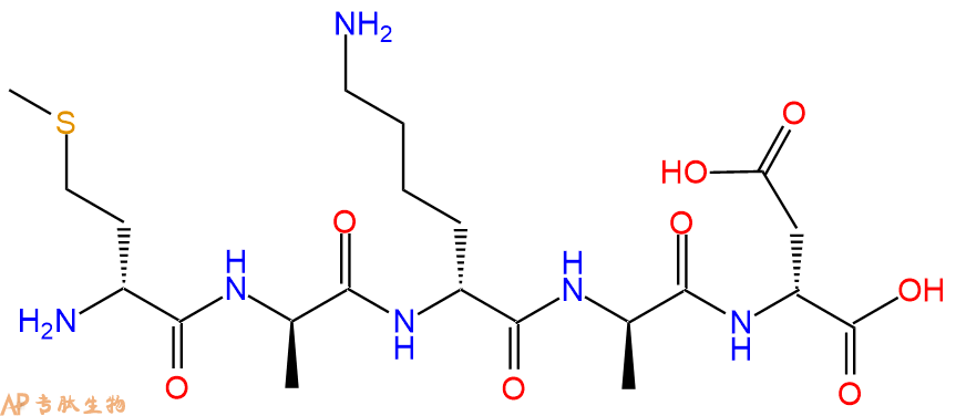 专肽生物产品H2N-DMet-DAla-DLys-DAla-DAsp-COOH