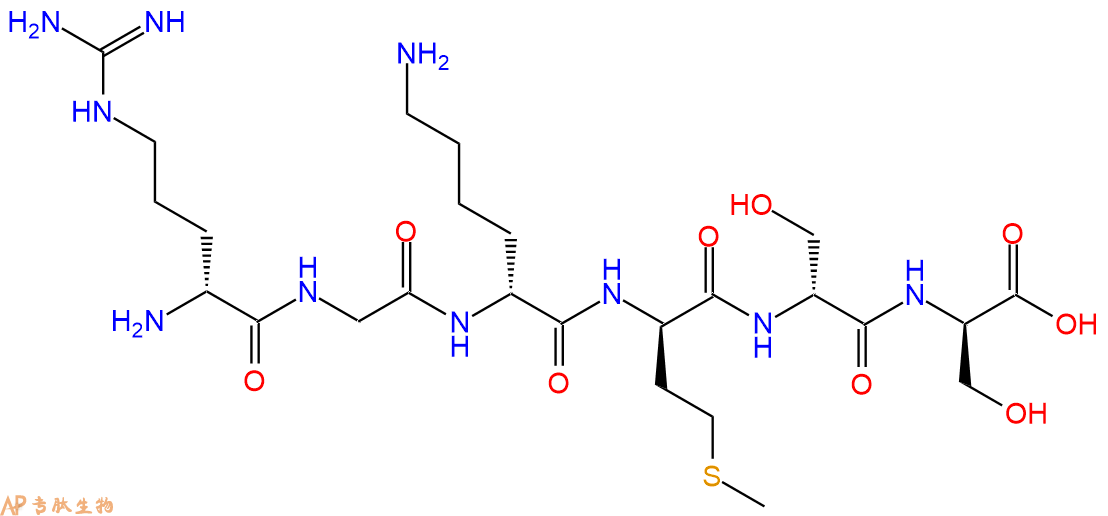 专肽生物产品H2N-DArg-Gly-DLys-DMet-DSer-DSer-COOH