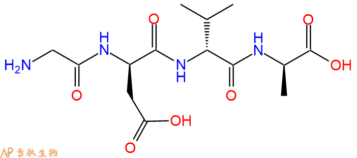 专肽生物产品H2N-Gly-DAsp-DVal-DAla-COOH