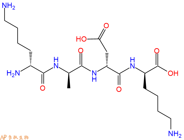 专肽生物产品H2N-DLys-DAla-DAsp-DLys-COOH