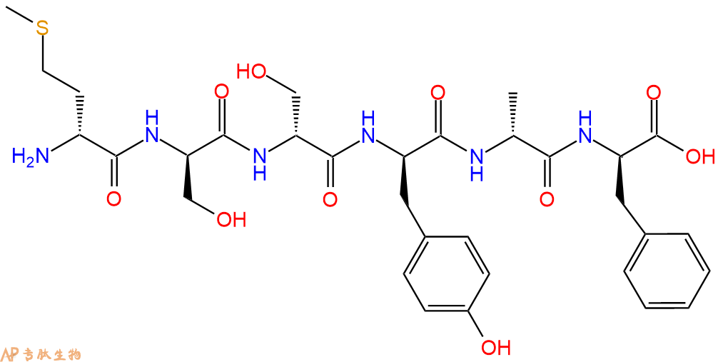 专肽生物产品H2N-DMet-DSer-DSer-DTyr-DAla-DPhe-COOH
