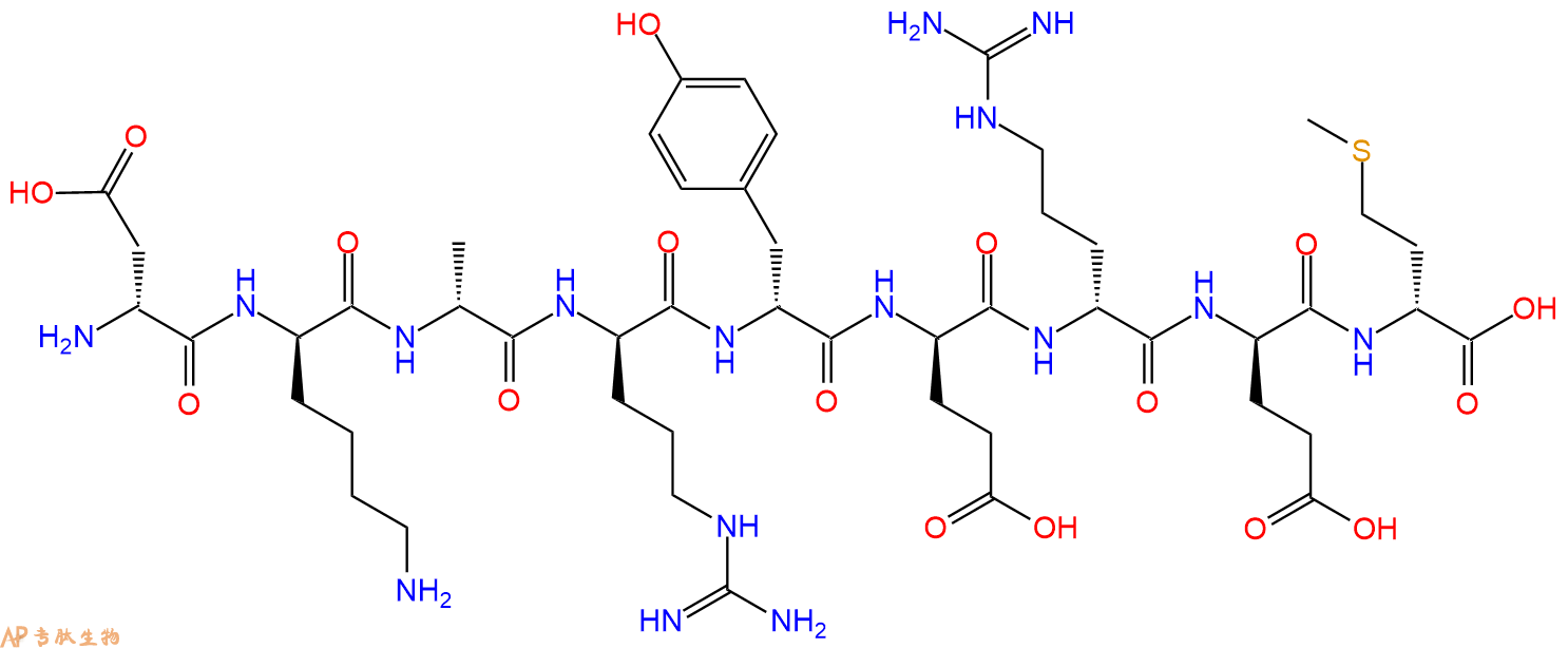 专肽生物产品H2N-DAsp-DLys-DAla-DArg-DTyr-DGlu-DArg-DGlu-DMet-C