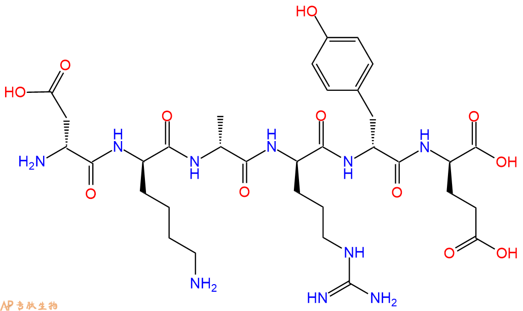 专肽生物产品H2N-DAsp-DLys-DAla-DArg-DTyr-DGlu-COOH