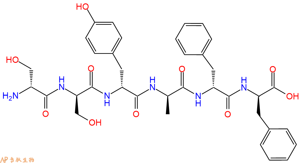 专肽生物产品H2N-DSer-DSer-DTyr-DAla-DPhe-DPhe-COOH