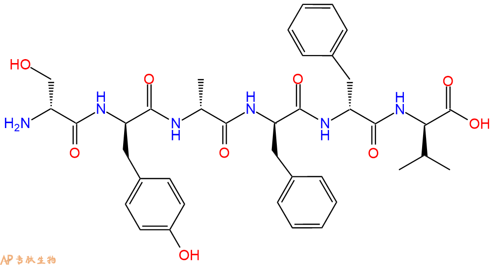 专肽生物产品H2N-DSer-DTyr-DAla-DPhe-DPhe-DVal-COOH
