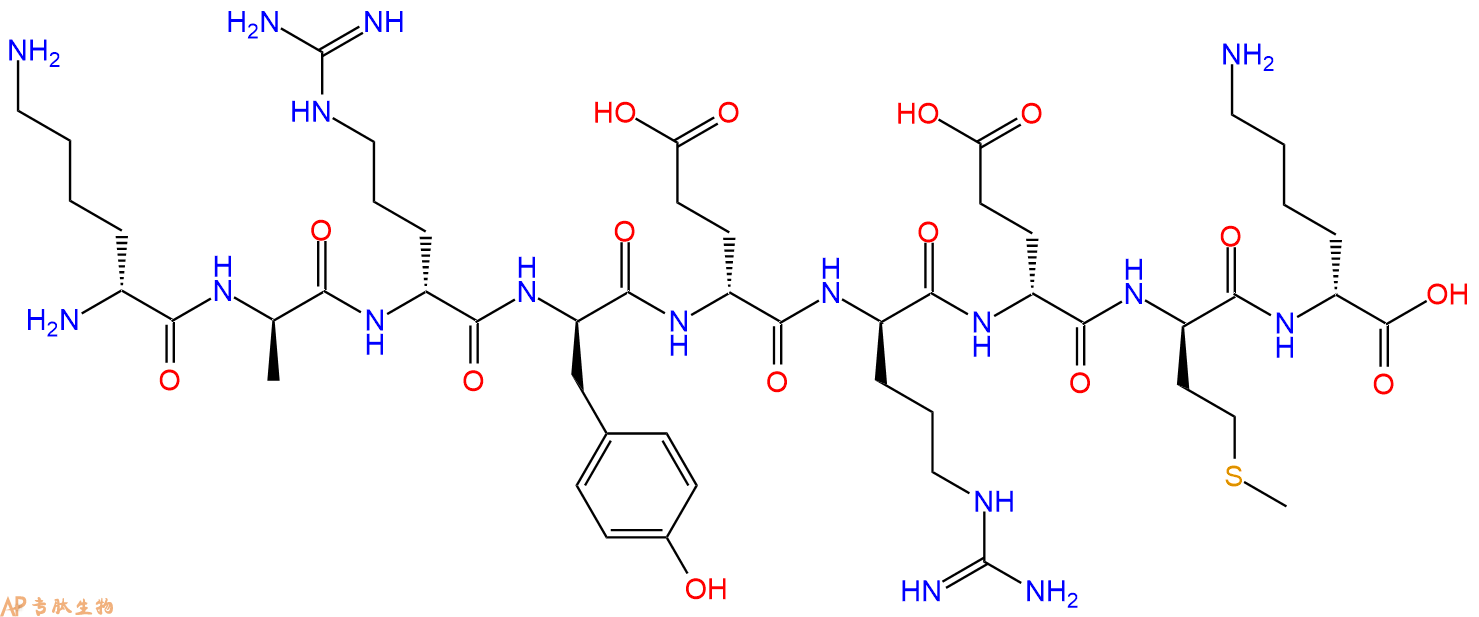 专肽生物产品H2N-DLys-DAla-DArg-DTyr-DGlu-DArg-DGlu-DMet-DLys-C