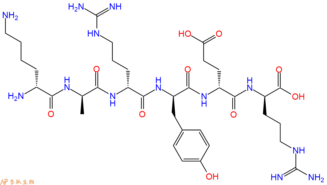 专肽生物产品H2N-DLys-DAla-DArg-DTyr-DGlu-DArg-COOH