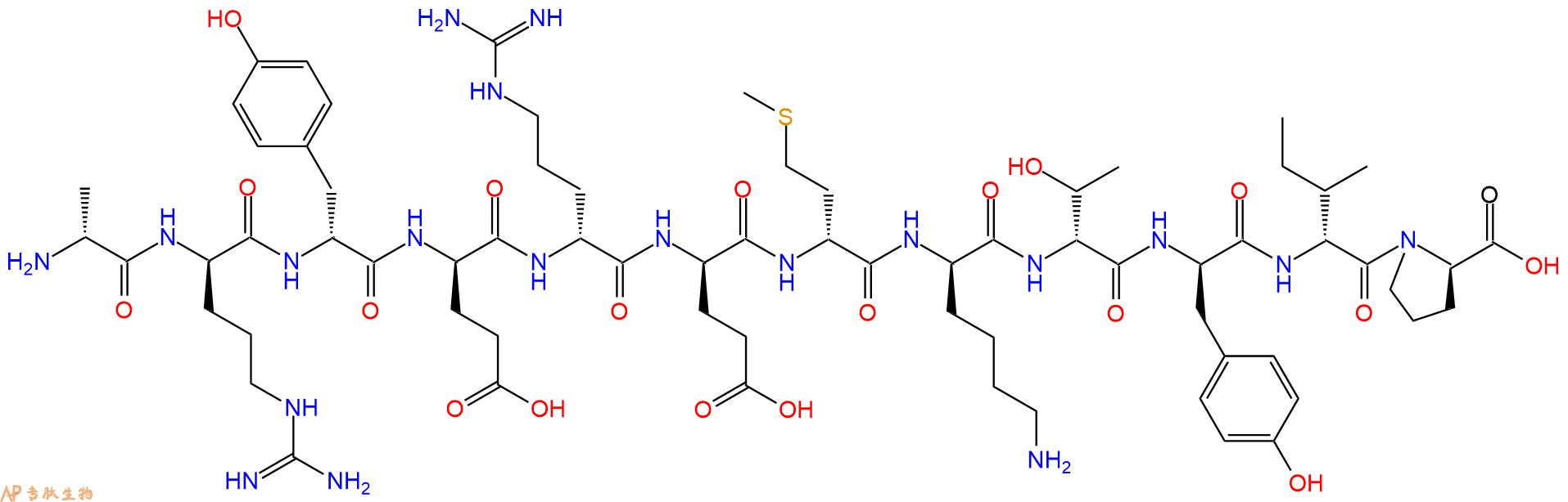 专肽生物产品H2N-DAla-DArg-DTyr-DGlu-DArg-DGlu-DMet-DLys-DThr-D