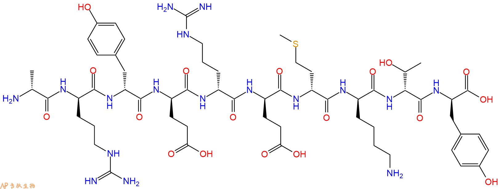 专肽生物产品H2N-DAla-DArg-DTyr-DGlu-DArg-DGlu-DMet-DLys-DThr-D