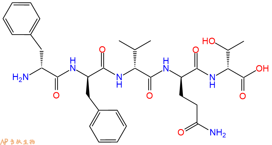 专肽生物产品H2N-DPhe-DPhe-DVal-DGln-DThr-COOH